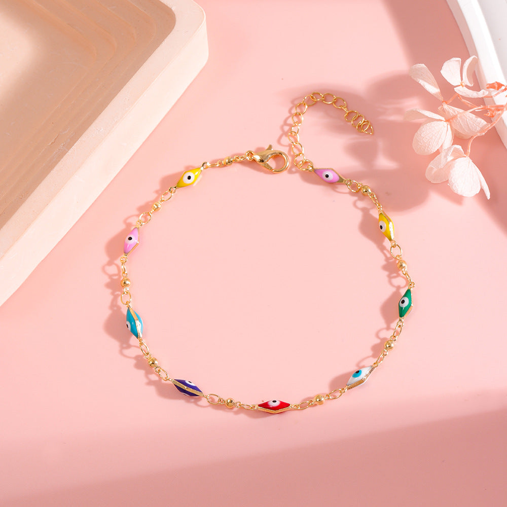 Colorful Evil Eye Charm Anklet Stornfield 1788164324