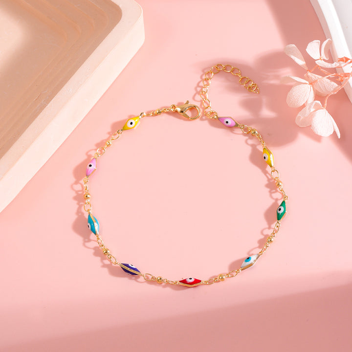 Colorful Evil Eye Charm Anklet Stornfield 1788164324