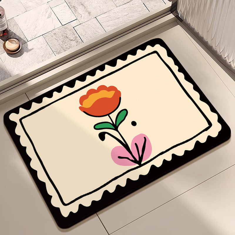 Playful Cartoon Dog-Themed Bath Mat Stornfield