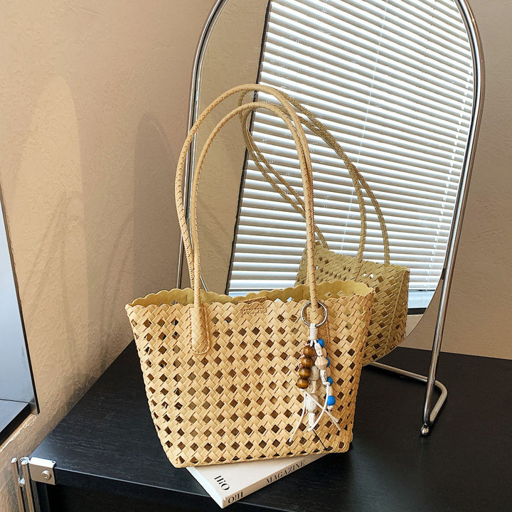 Stylish Woven Leather Tote Bag