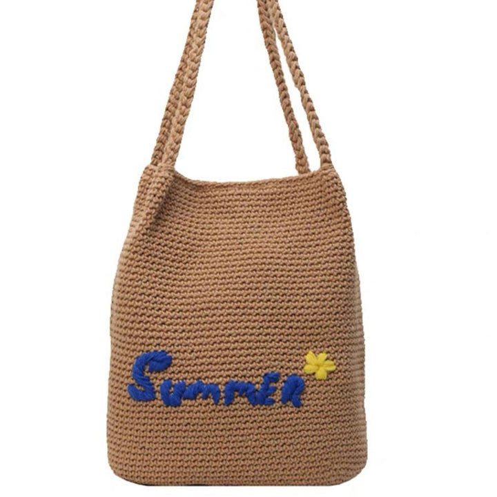 Macrame Drawstring Bag with Summer Motif Stornfield