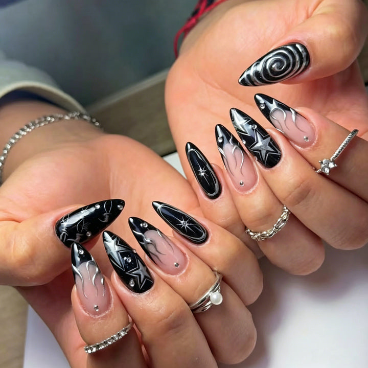 Artistic Glamorous Press-On Nail Art Stornfield