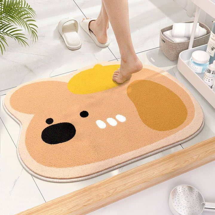 Plush Smiley Face Bath Mat