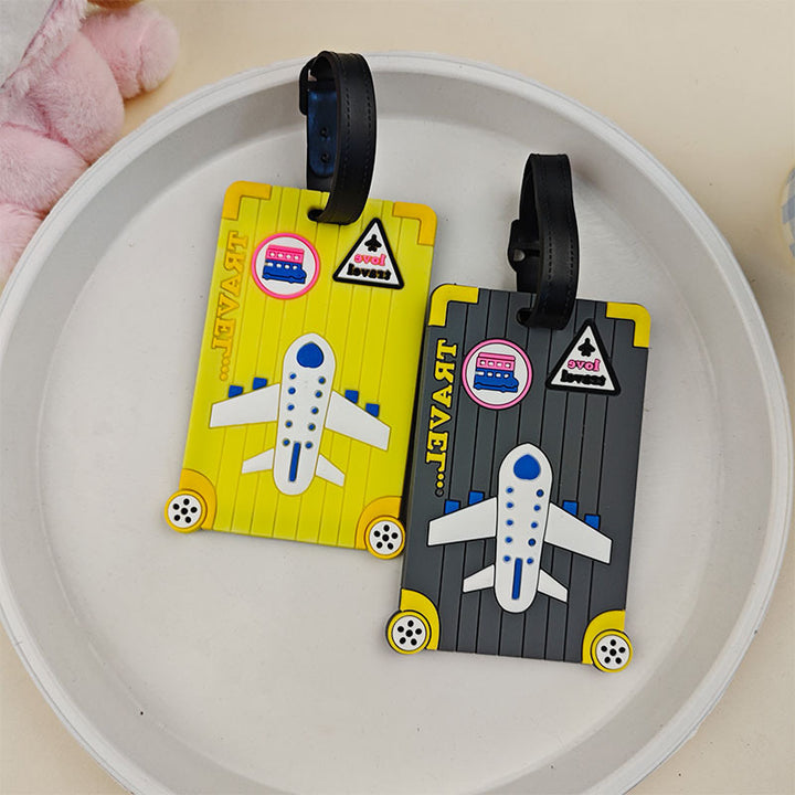 Unisex Luggage Tag in Fun Airplane Design Bowlift