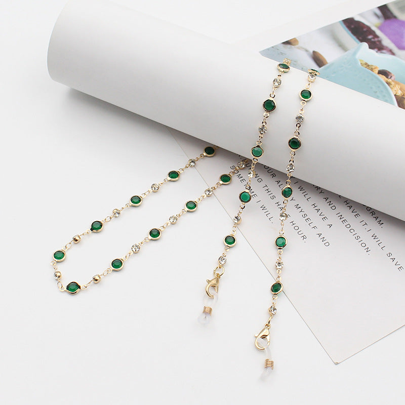 Stylish Gemstone-Linked Eyewear Chain Stornfield