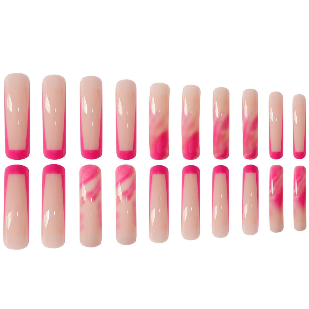 Artistic Marble Effect Nail Extensions Stornfield