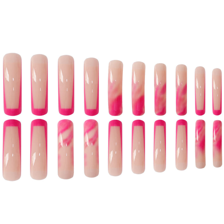 Artistic Marble Effect Nail Extensions Stornfield