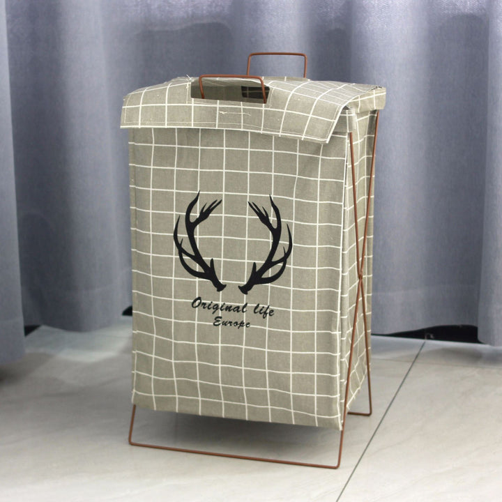 Decorative laundry basket with inspiring quotes Stornfield