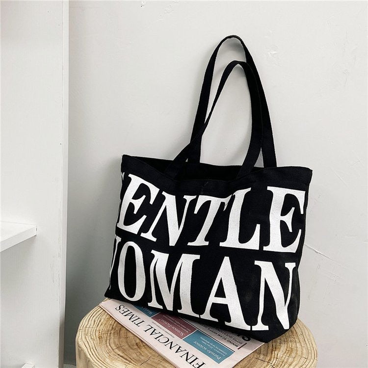 Fashionable cotton bag with striking lettering Stornfield