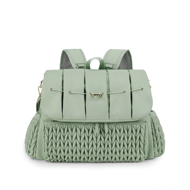 Elegant and Stylish Backpack with Faux Leather and Woven Design Stornfield