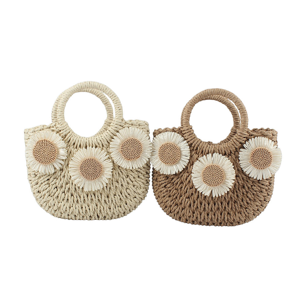 Handwoven shoulder bag with decorative elements Stornfield
