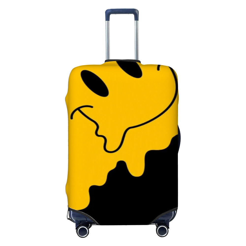 Unisex non-elastic luggage cover with graffiti print and zipper opening, stretchable protective cover with non-slip inner fastening Stornfield