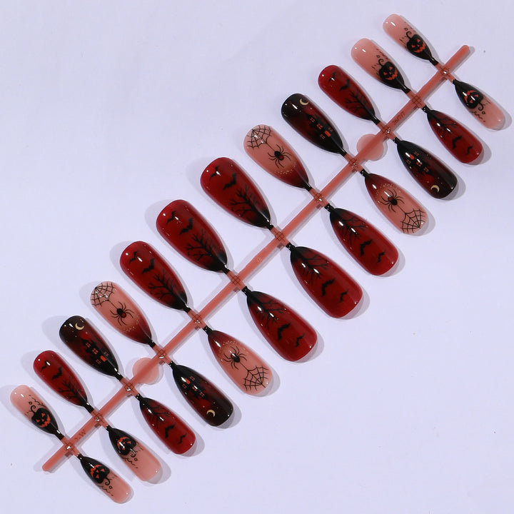 Gothic Halloween-Themed Stiletto Nail Art Extensions Stornfield 1789713505