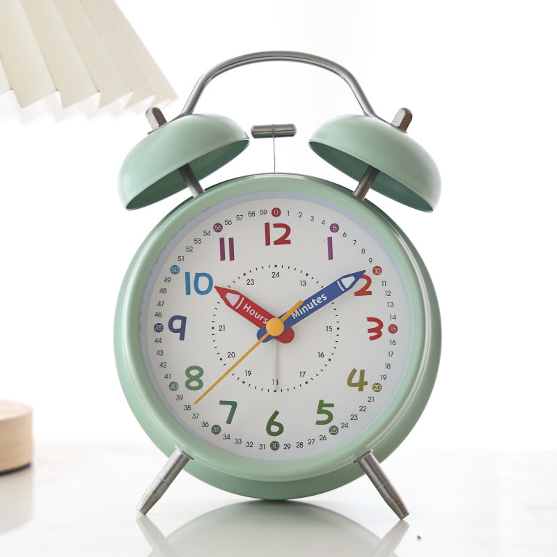 Learning clock with double bell mechanism Stornfield