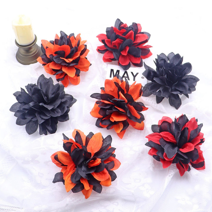 Set of delicate fabric rose hair clips for bridal and festive hairstyles