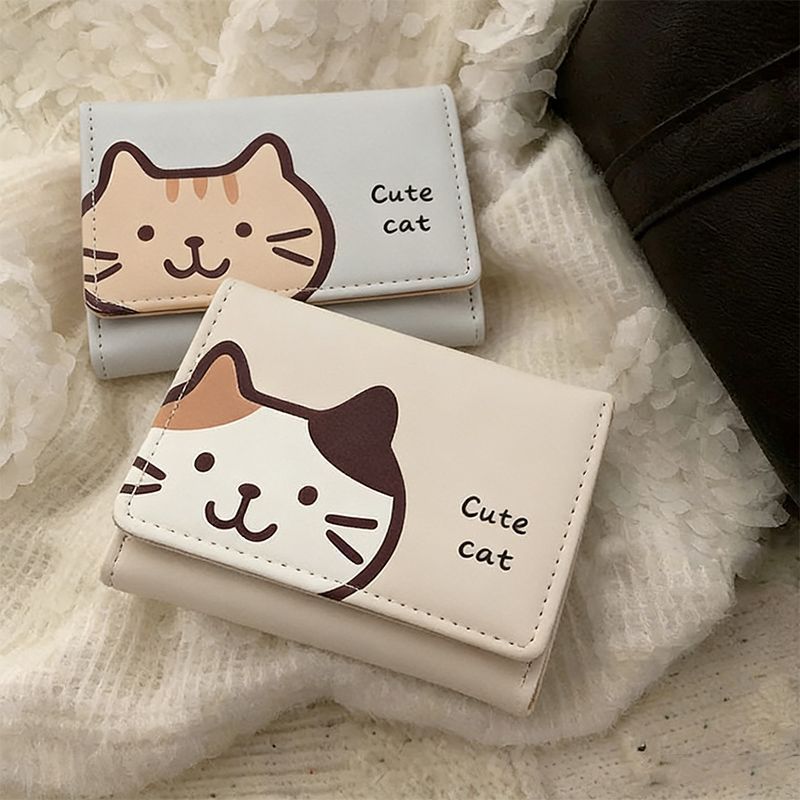 Cute Cat-Themed Card Case