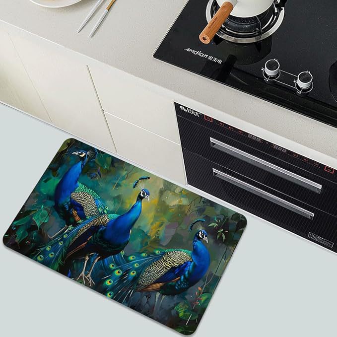 Luxurious Leaf Pattern Bath Mat