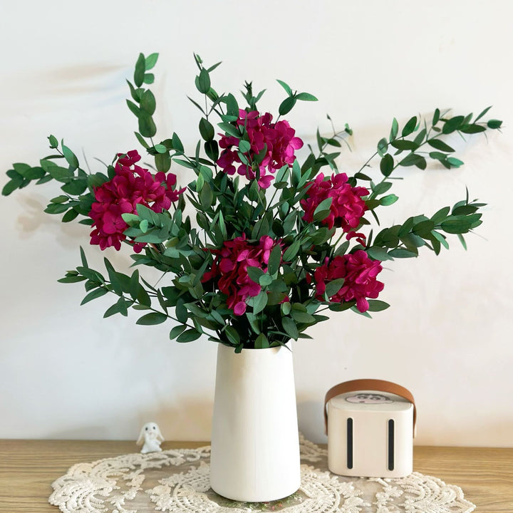 Lifelike Floral Bouquet with Green Foliage