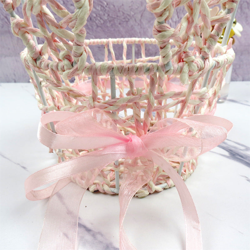 Women's Decorative Basket with Bow Accent Stornfield