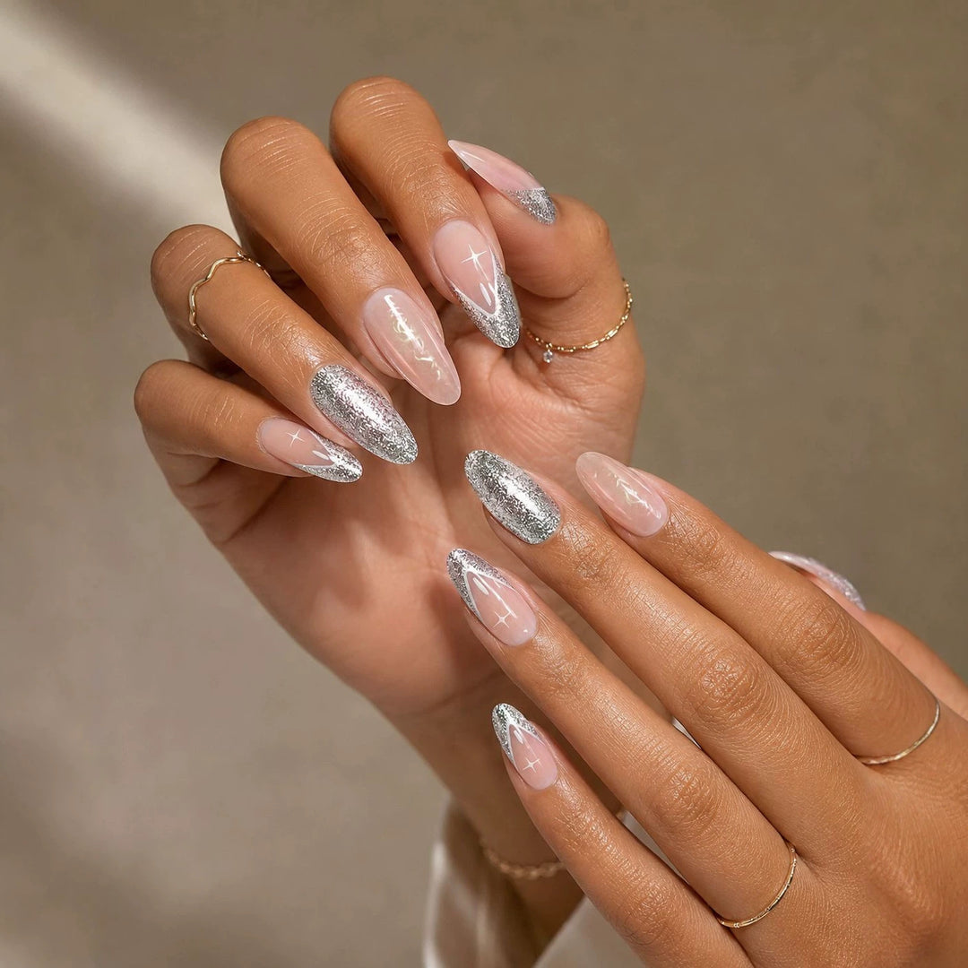 Elegant Stiletto Glitter Nail Enhancements Stornfield