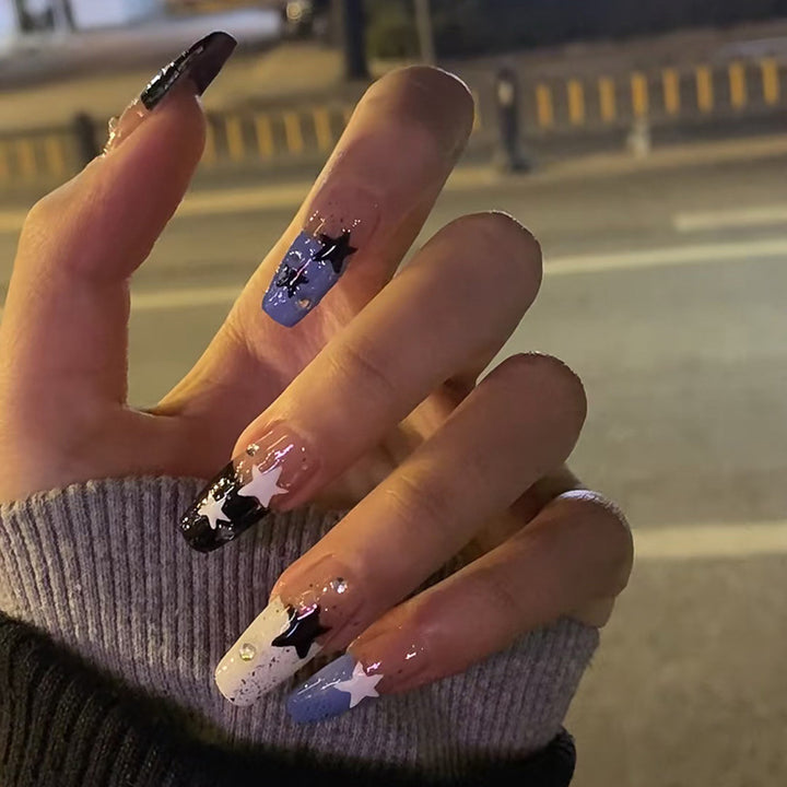 Artful Nail Extensions with Star Motif Stornfield