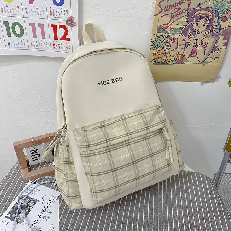 Casual Plaid Pattern Backpack Stornfield