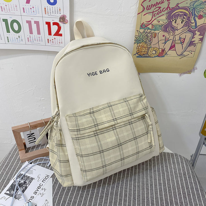 Casual Plaid Pattern Backpack Stornfield