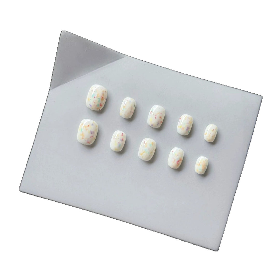 Decorative Press-On Nail Art Set with Unique Textured Finish