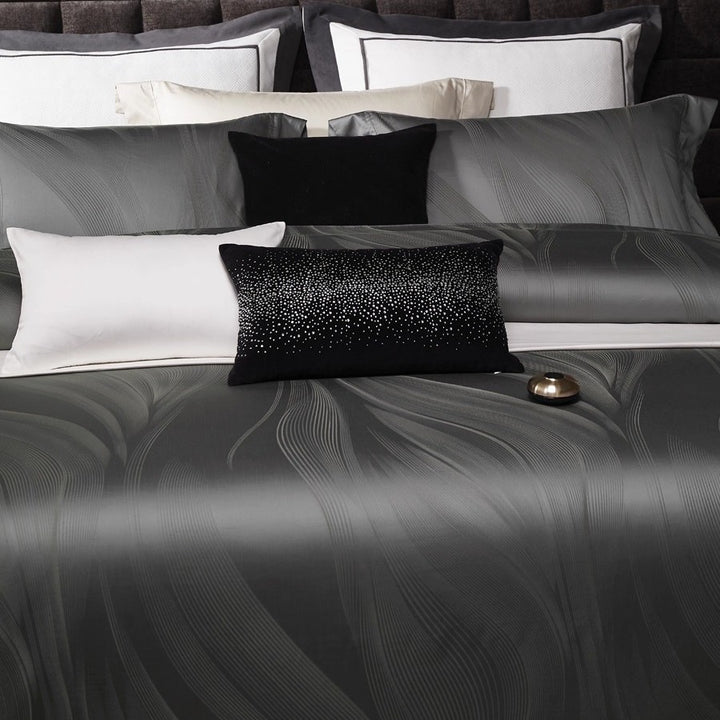 Luxury Jacquard Wave-Textured Duvet Cover Set