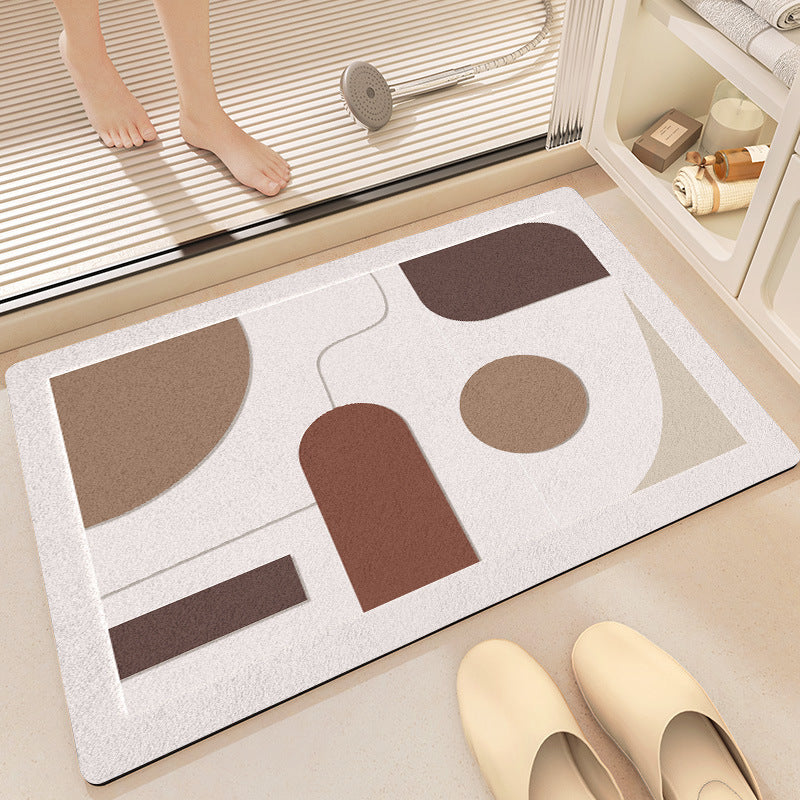 Modern Abstract Bath Mat Stornfield