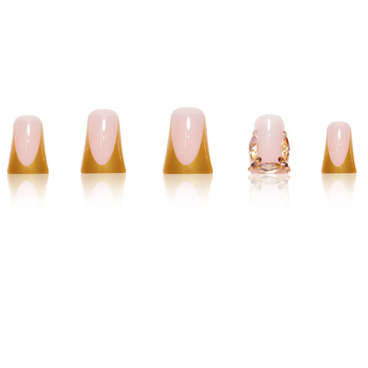 Luxurious Metallic Accent Press-On Nail Extensions Stornfield