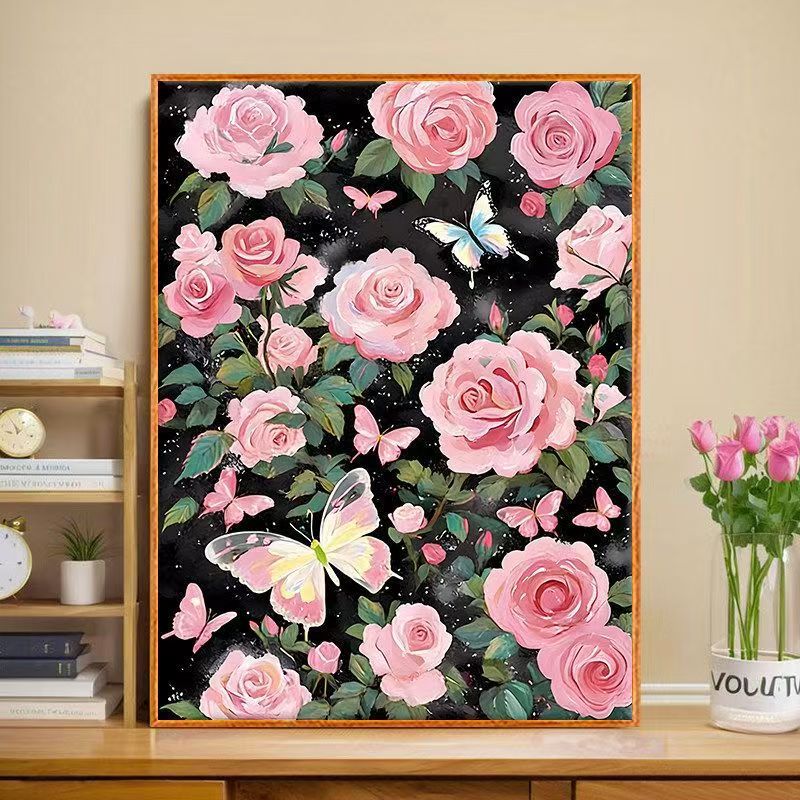 Floral Butterfly Canvas Art Print Stornfield