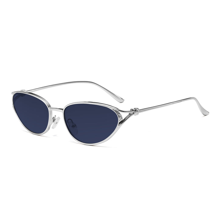 Cat-Eye Sunglasses with Elegant Metallic Accents Stornfield