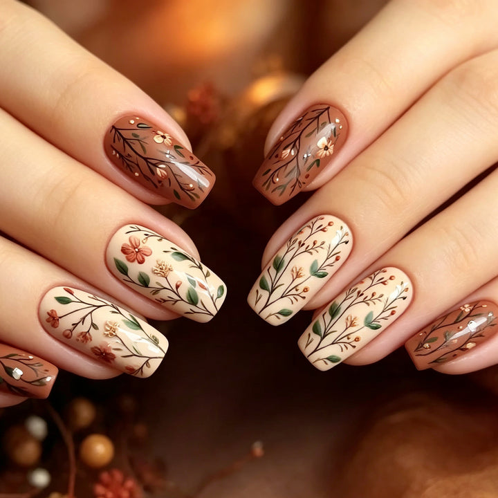 Floral-Inspired Gel Nail Art Stornfield