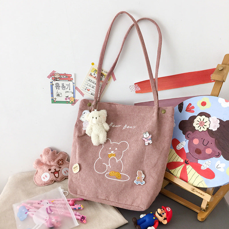 Cute Cartoon Bear Tote Bag
