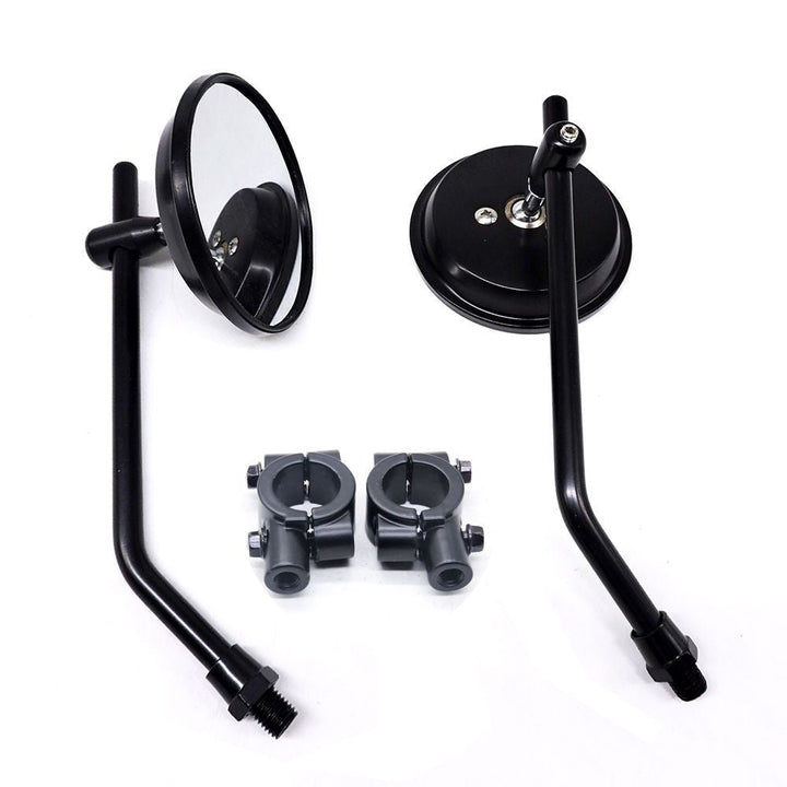 adjustable chrome motorcycle handlebar rearview mirrors with universal clamp mounts Stornfield