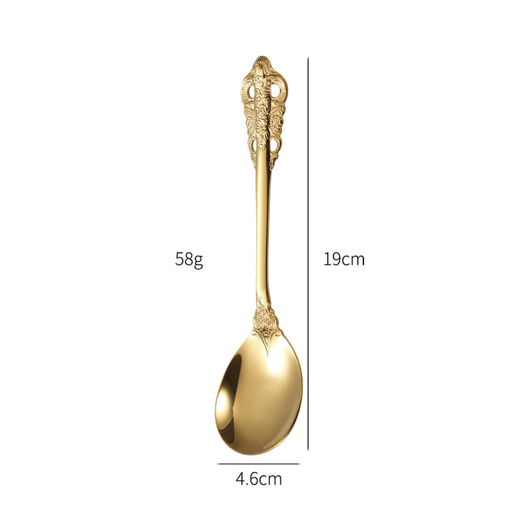 Elegant fish fork with artistic handle design Stornfield