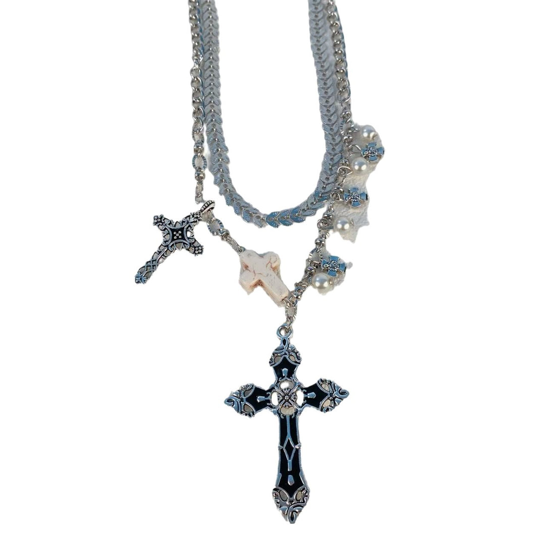 Layered Cross Pendant Necklace Stornfield