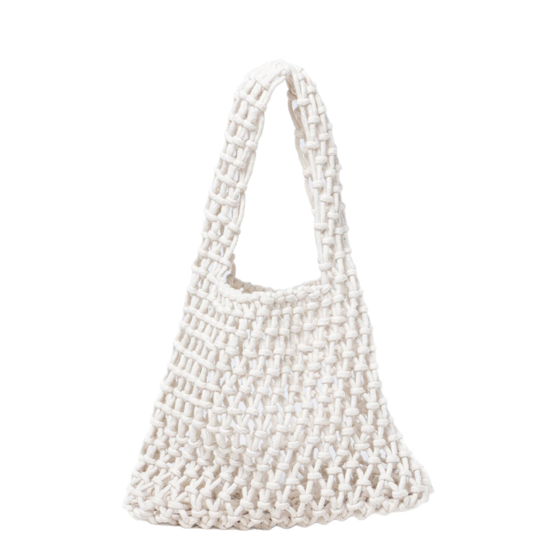 Hand-knotted tote bag with breathable structure Stornfield