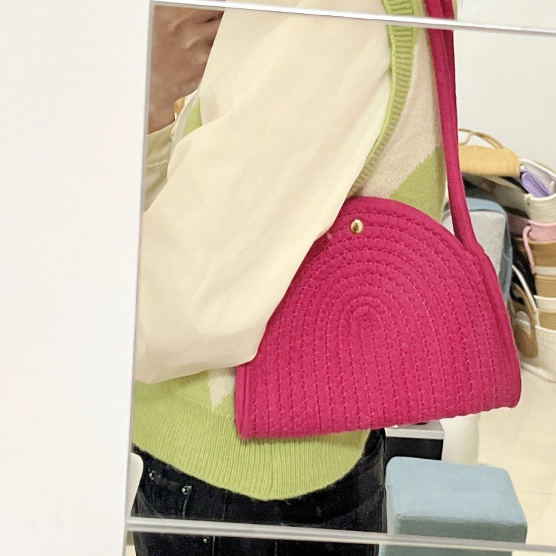 Women's fashionable shoulder bag with ribbed design Stornfield