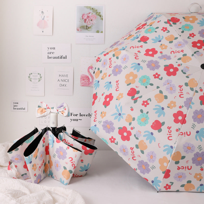 Ladies Rainbow Colored Folding Umbrellas Stornfield