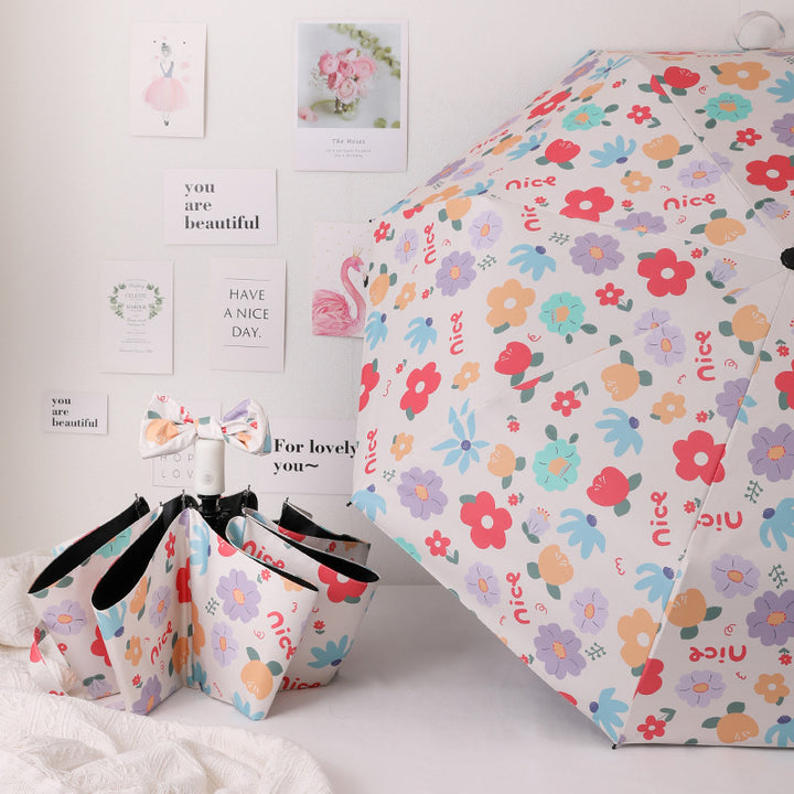 Ladies Rainbow Colored Folding Umbrellas Stornfield