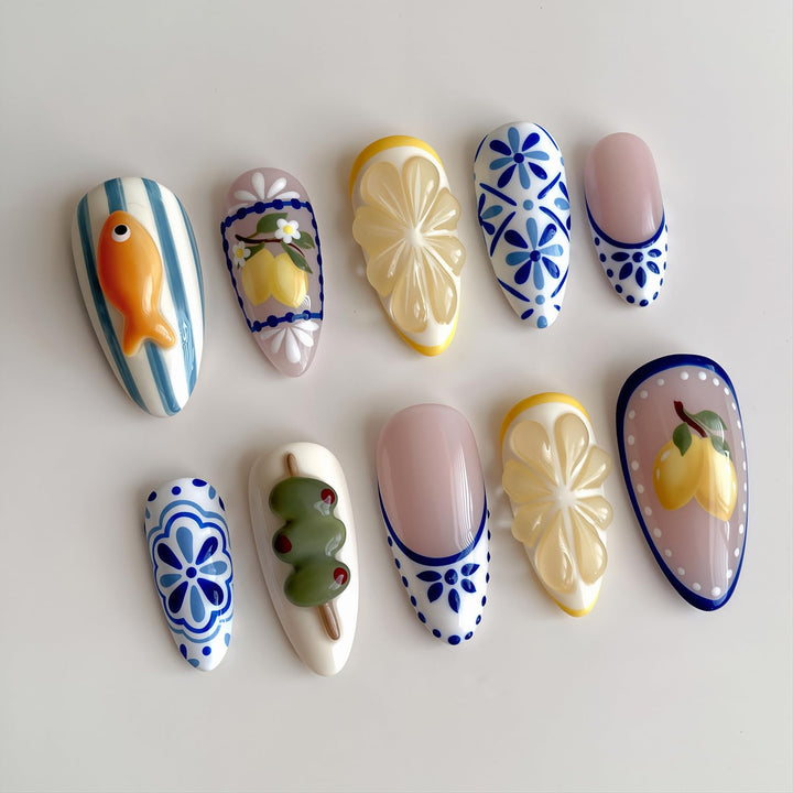 Artistic Themed Press-On Nail Set Stornfield