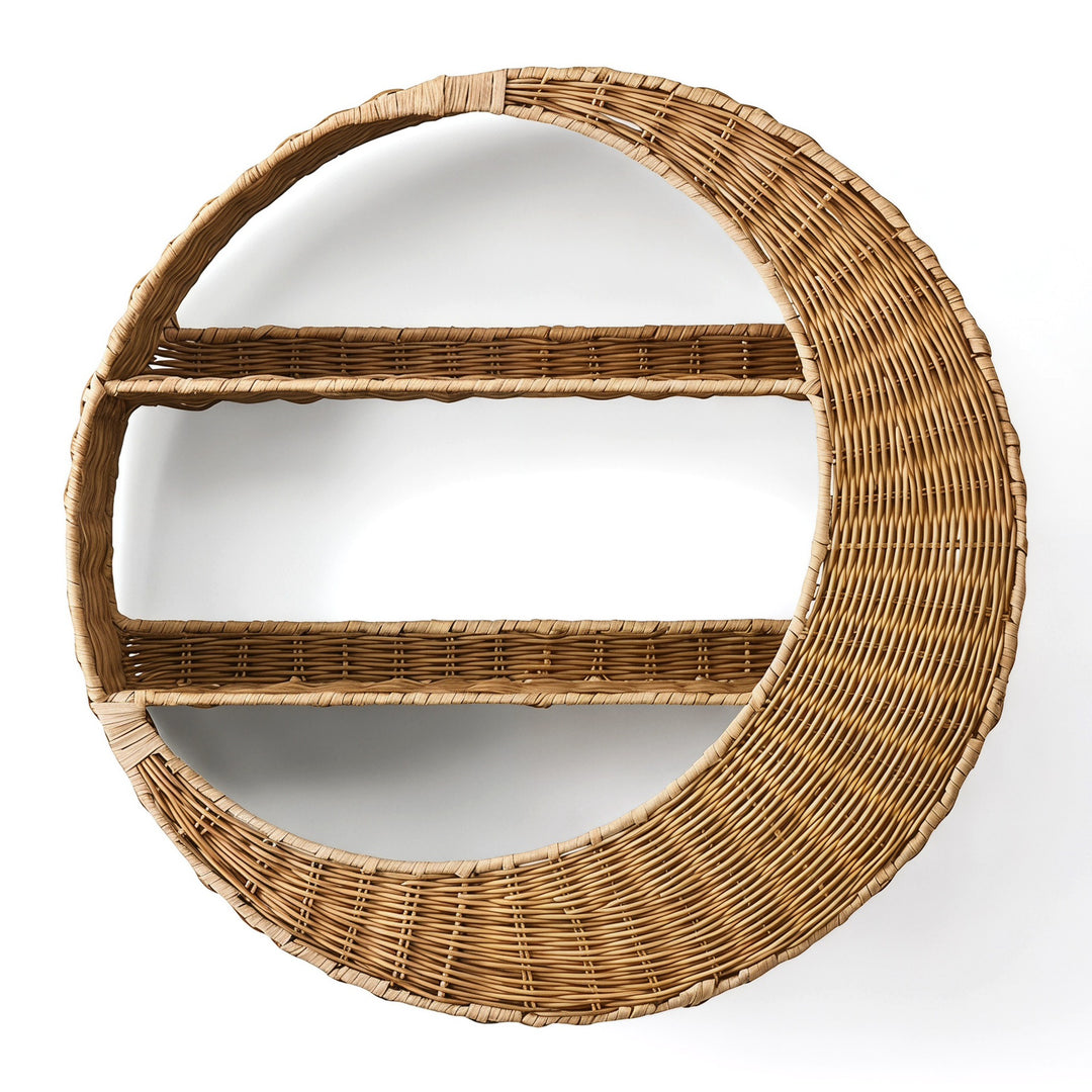 Wall shelf made of handcrafted willow material Stornfield