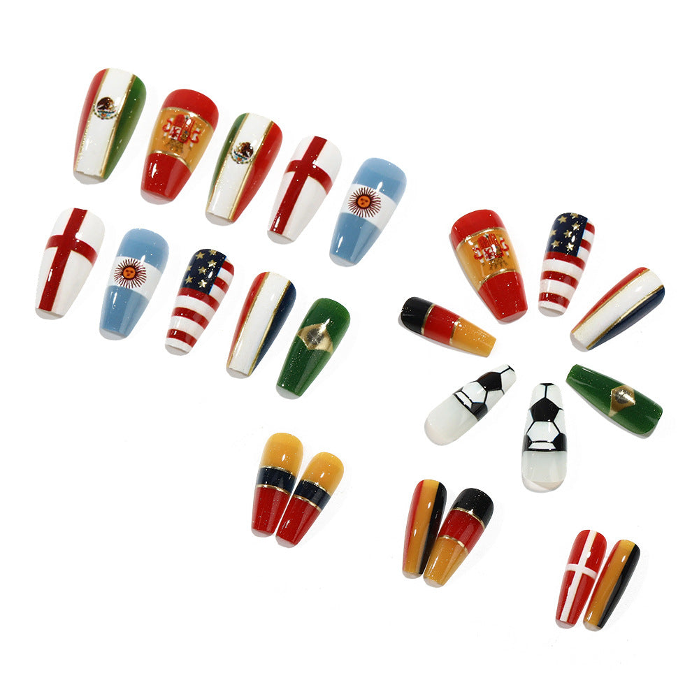 Artificial nails with national flag designs Stornfield