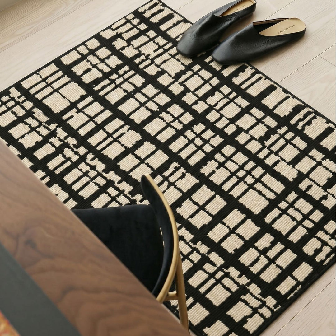 Geometric Tile Print Area Rug