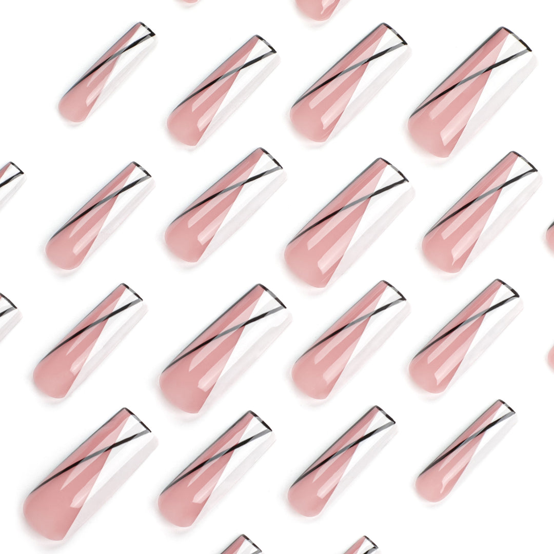 Artful Nail Extensions in Geometric Style Stornfield