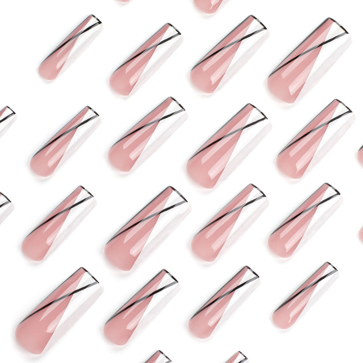 Artful Nail Extensions in Geometric Style Stornfield