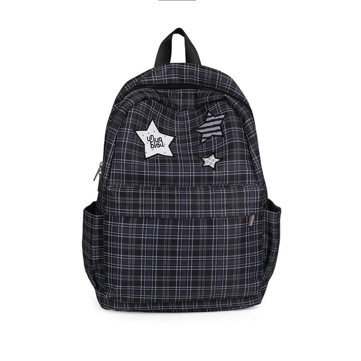Stylish Practical Grid-Patterned Backpack Stornfield
