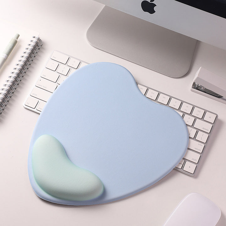 Heart-Shaped Mouse Pad with Wrist Support